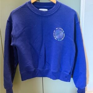 Spiritual Gangster Royal Blue Graphic Crewneck Sweatshirt